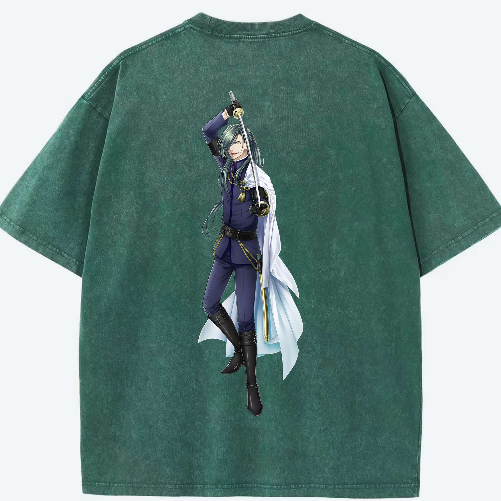 （画像用） 刀剣乱舞 Touken Ranbu 綿100% ヴィンテージ風 半袖Tシャツ（背面プリント）